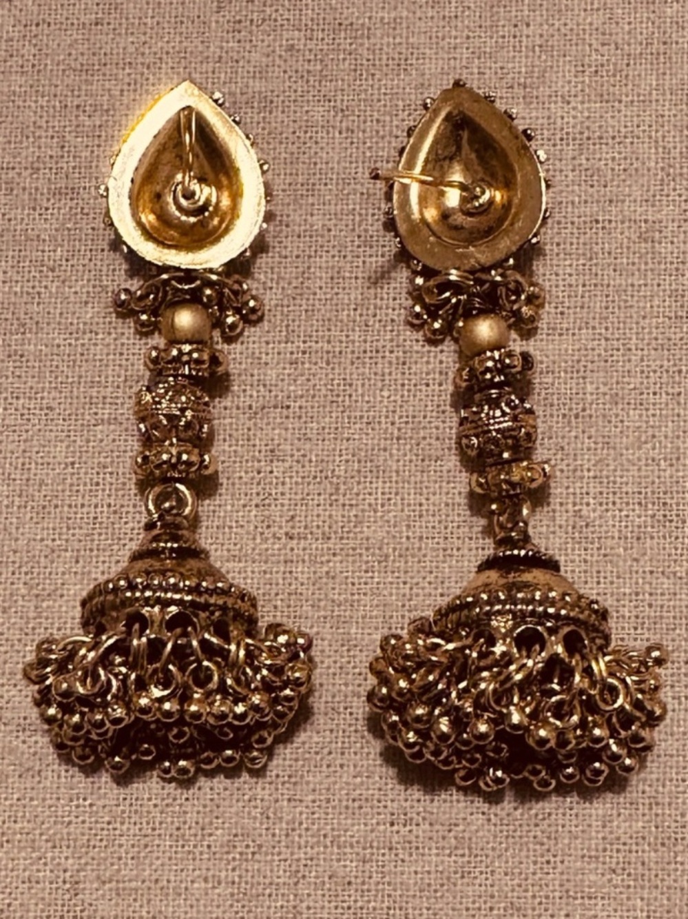 The Museum Company | Earrings | Indian Inspired Brass Earrings in Gold - Picture 2 of 5
